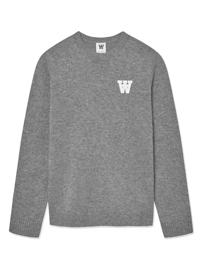 Wood Wood - WWTay Strik - Light Grey Melange